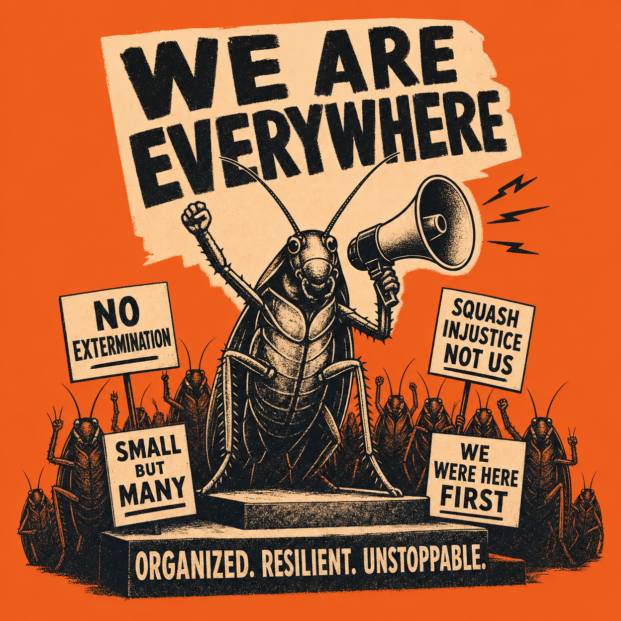 The Megaphone – Cockroach Janta Party Oversized T-Shirt