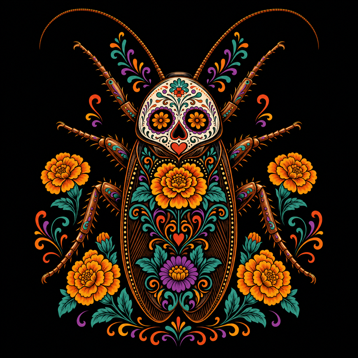 Día de la Cucaracha – Cockroach Janta Party Oversized T-Shirt