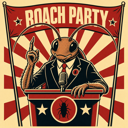 The Candidate – Cockroach Janta Party Oversized T-Shirt