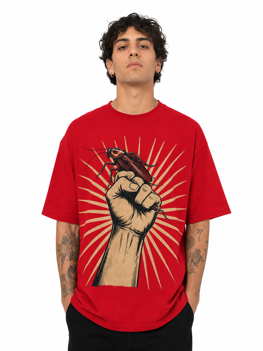 The Fist – Cockroach Janta Party Oversized T-Shirt