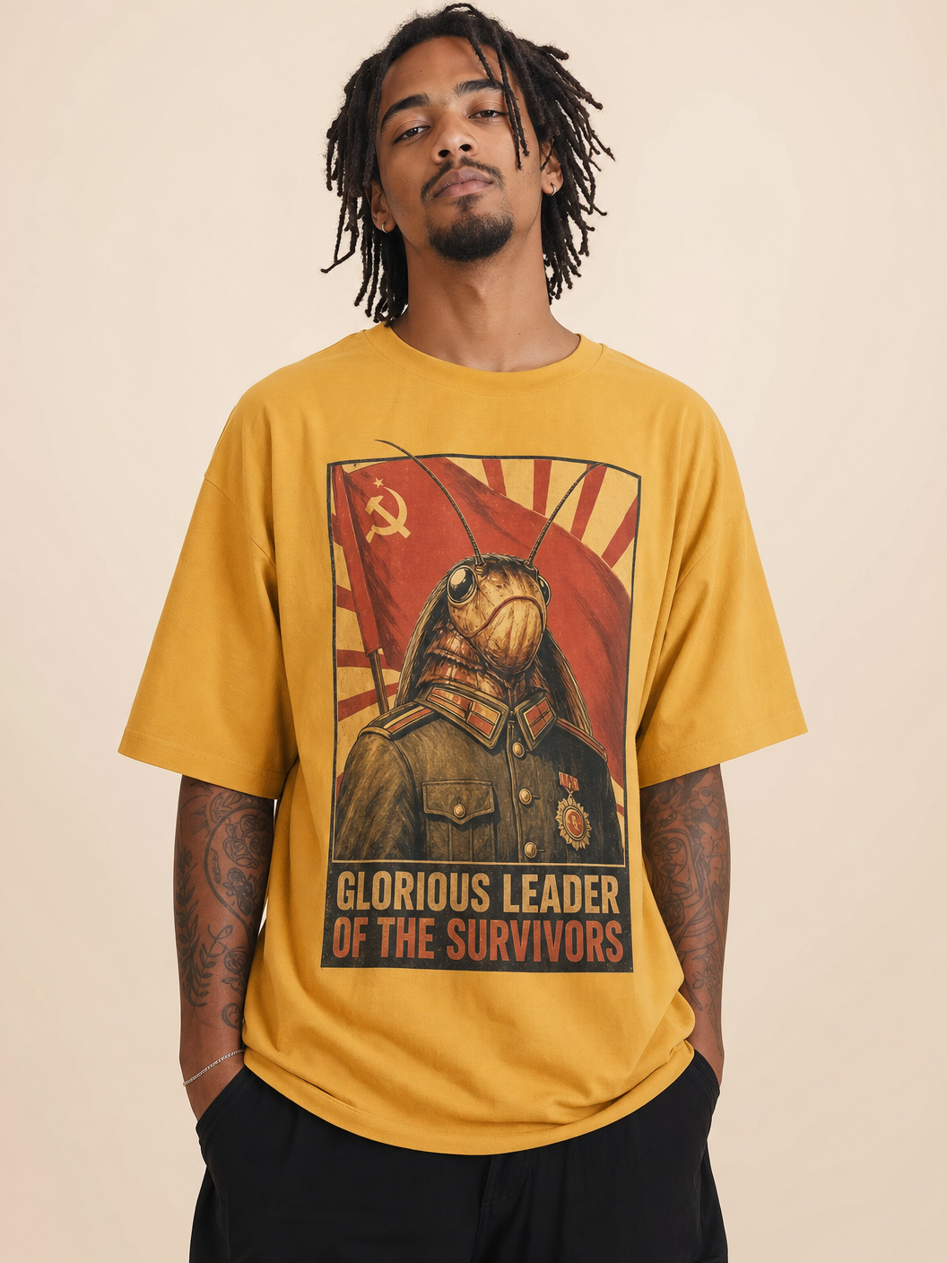 Glorious Leader – Cockroach Janta Party Oversized T-Shirt