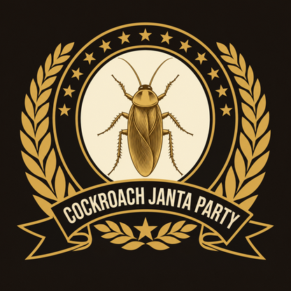 Party Emblem – Cockroach Janta Party Oversized T-Shirt