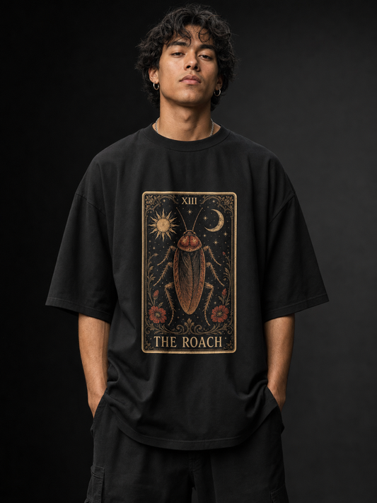 The Roach (Tarot) – Cockroach Janta Party Oversized T-Shirt