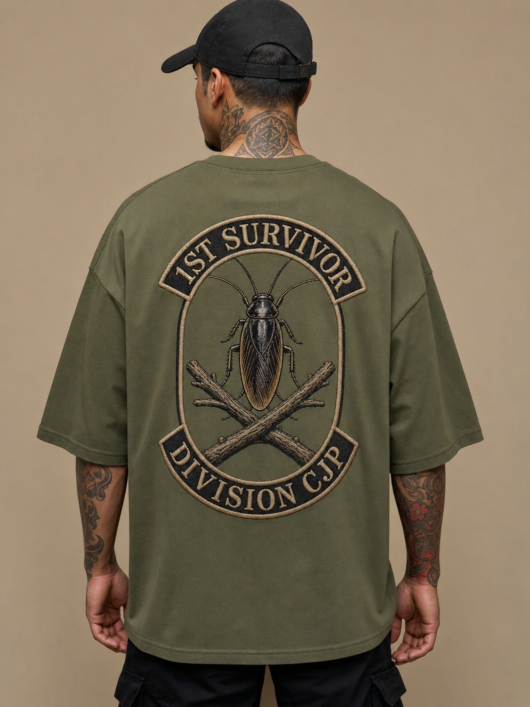 Survivor's Badge – Cockroach Janta Party Oversized T-Shirt