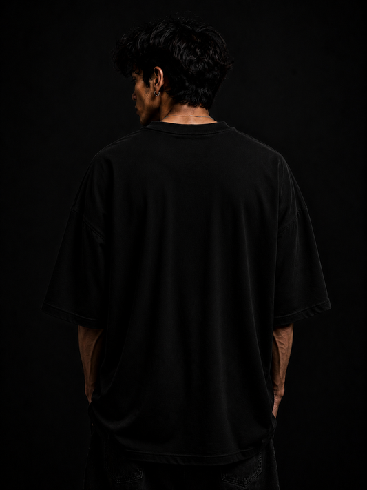 MAI BHI COCKROACH — Oversized Black Tee | Cockroach Janta Party