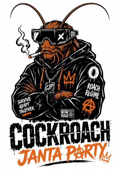 THE PARTY MANIFESTO — Cockroach Janta Party Oversized Tee